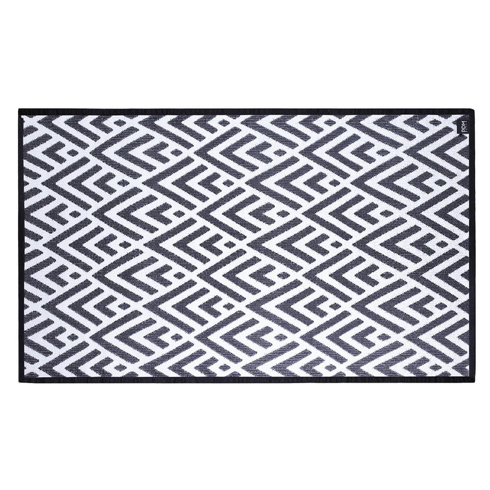 เสื่ออเนกประสงค์ PDM BRAND KAIKU 150x240 ซม. สีขาว-ดำ