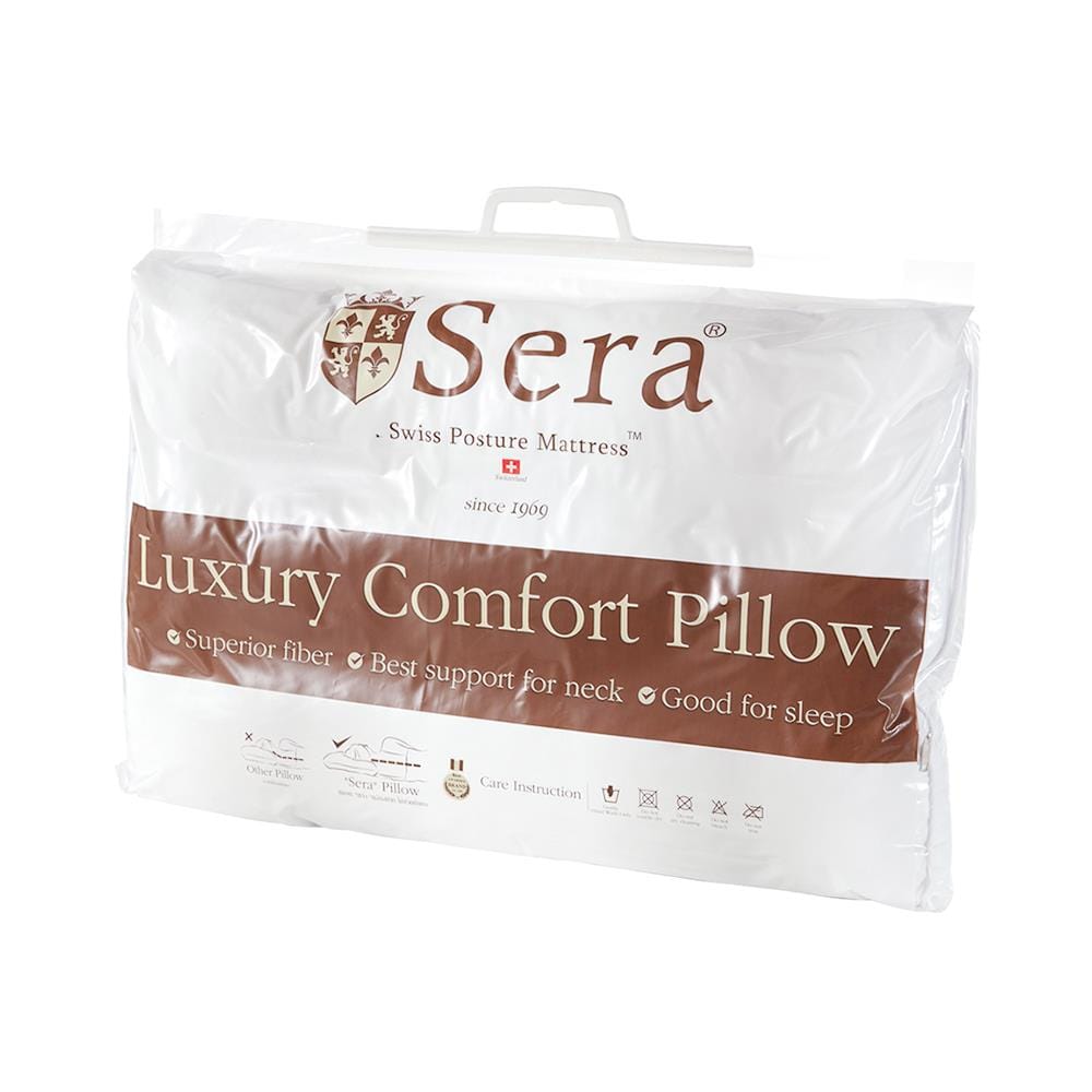 หมอนสุขภาพ ใยสังเคราะห์ SERA GRANDE BALL FIBER 60x38x10 ซม. สีขาว