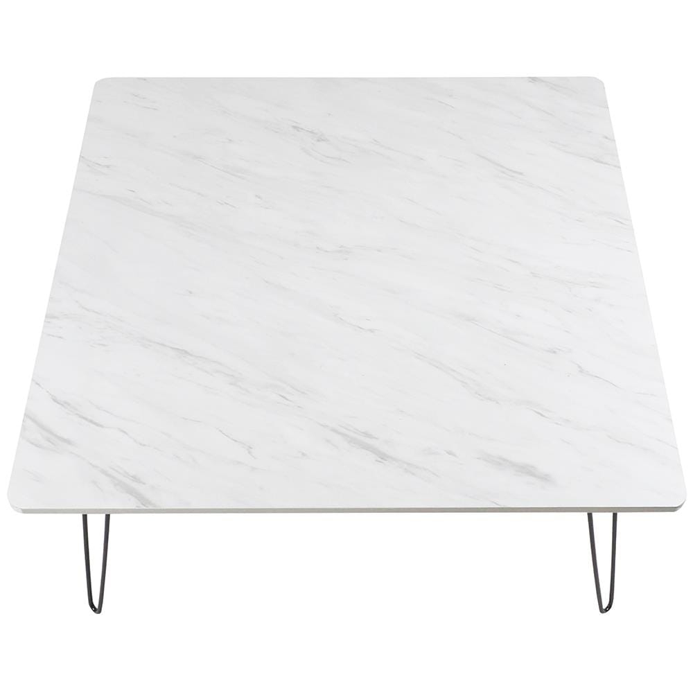 โต๊ะญี่ปุ่นเหลี่ยม FASTTECT MARBLE 80 ซม. ลายหินอ่อนขาว