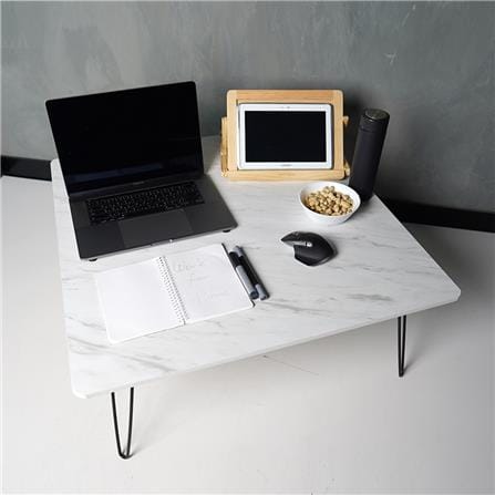 โต๊ะญี่ปุ่นเหลี่ยม FASTTECT MARBLE 80 ซม. ลายหินอ่อนขาว_5