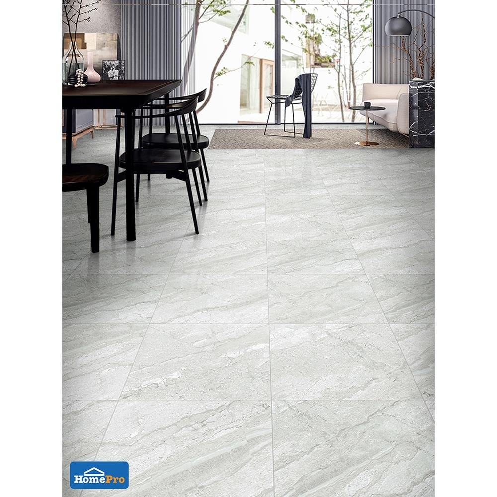 กระเบื้องพื้น 16x16 นิ้ว TARA ริคกี้ เทา EXC A 0.96 ตร.ม.