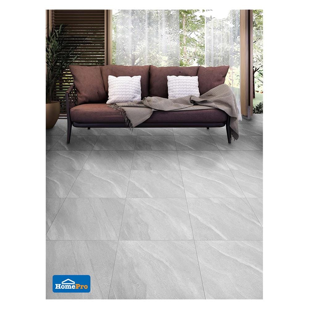 กระเบื้องพื้น 16x16 นิ้ว TARA อัลวาโร่ เทา EXC A 0.96 ตร.ม.