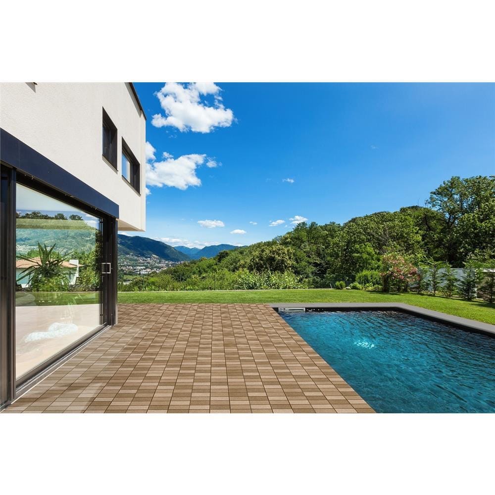 กระเบื้องพื้นพอร์ซเลน  40x40 ซม. CERGRES ลีย่า น้ำตาล A 0.96M2