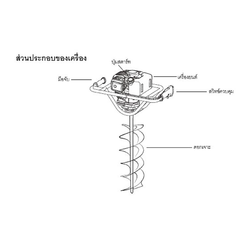 เครื่องขุดดิน ROWEL RW-AG520 2.5 แรงม้า