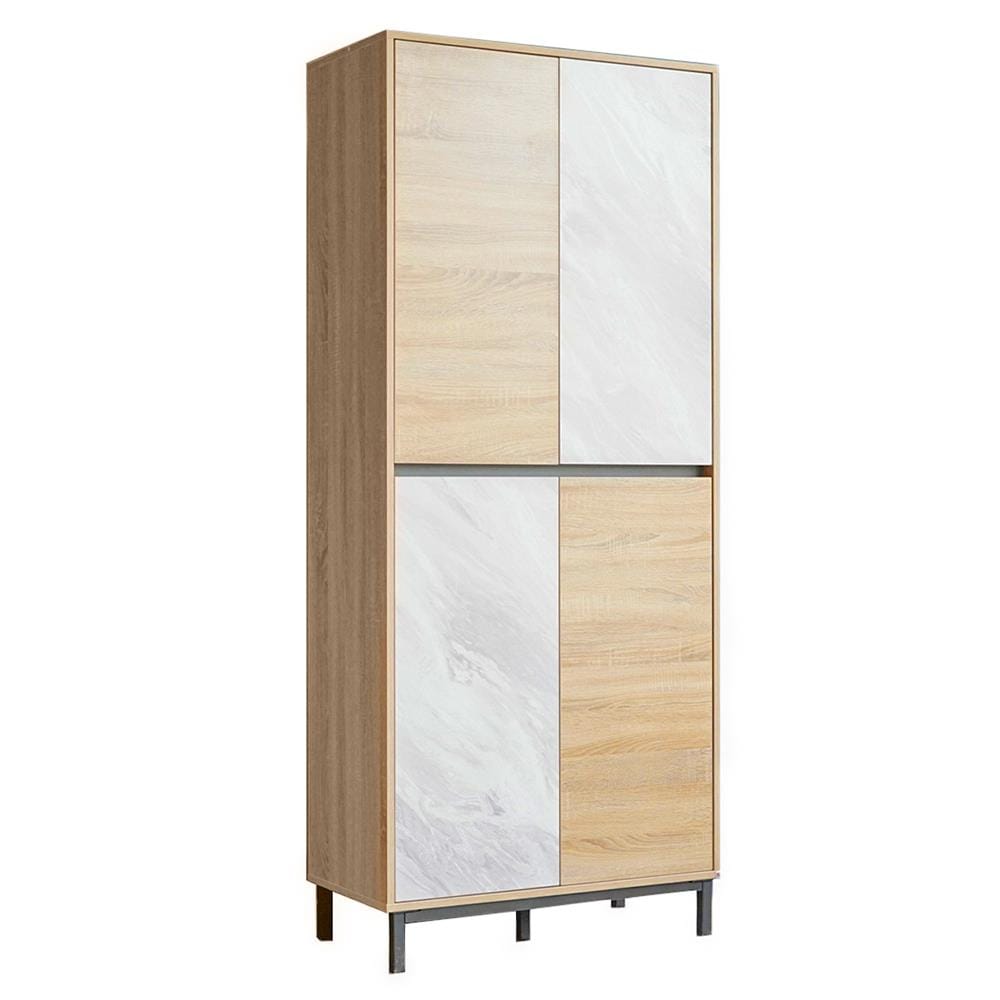 ตู้วางรองเท้า INHOME SB8014 S-MB 80 ซม. สีโซลิดโอ๊ค/มาร์เบิล