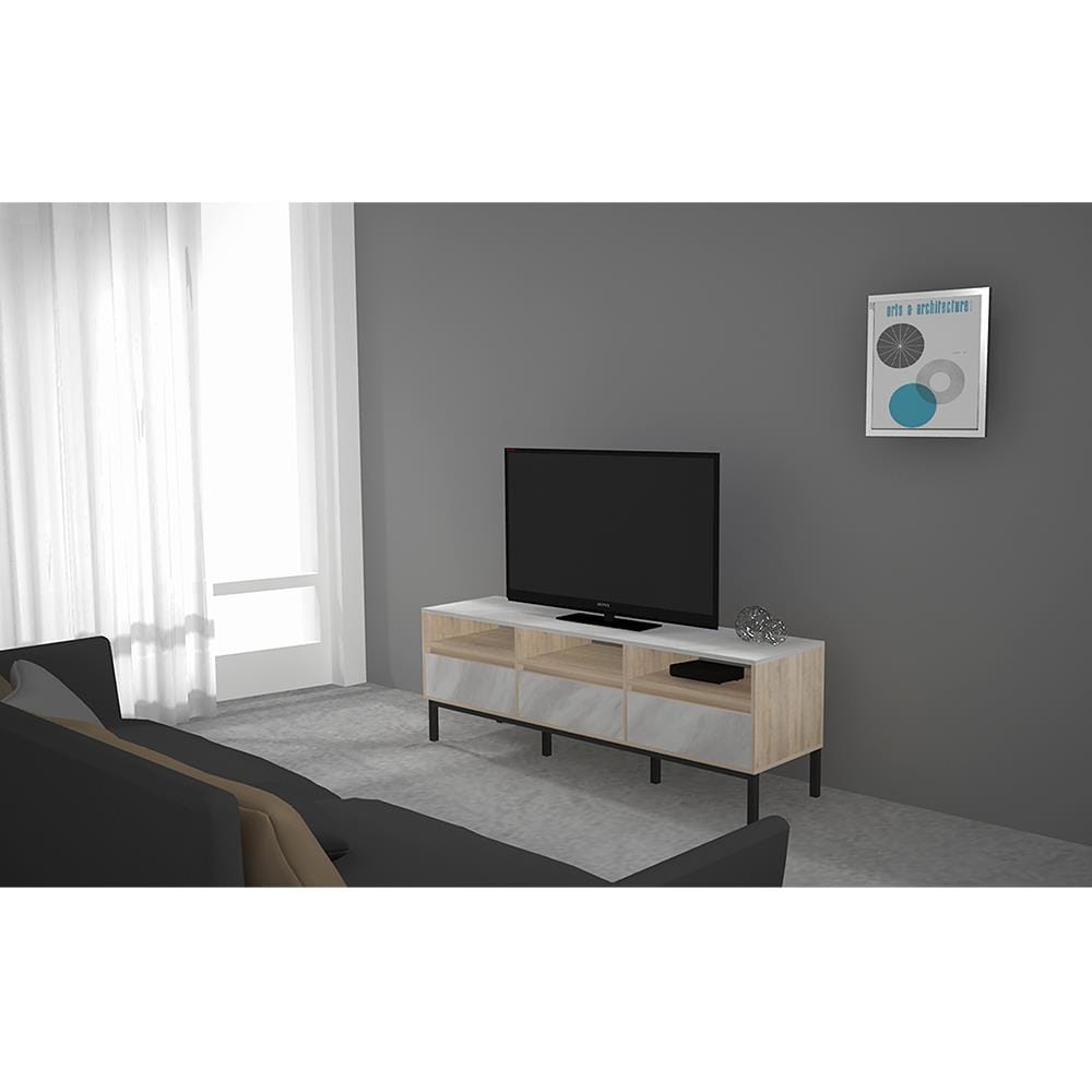 ตู้วางทีวี INHOME TV1543 150 ซม. สีโซลิดโอ๊ค/มาร์เบิ้ล