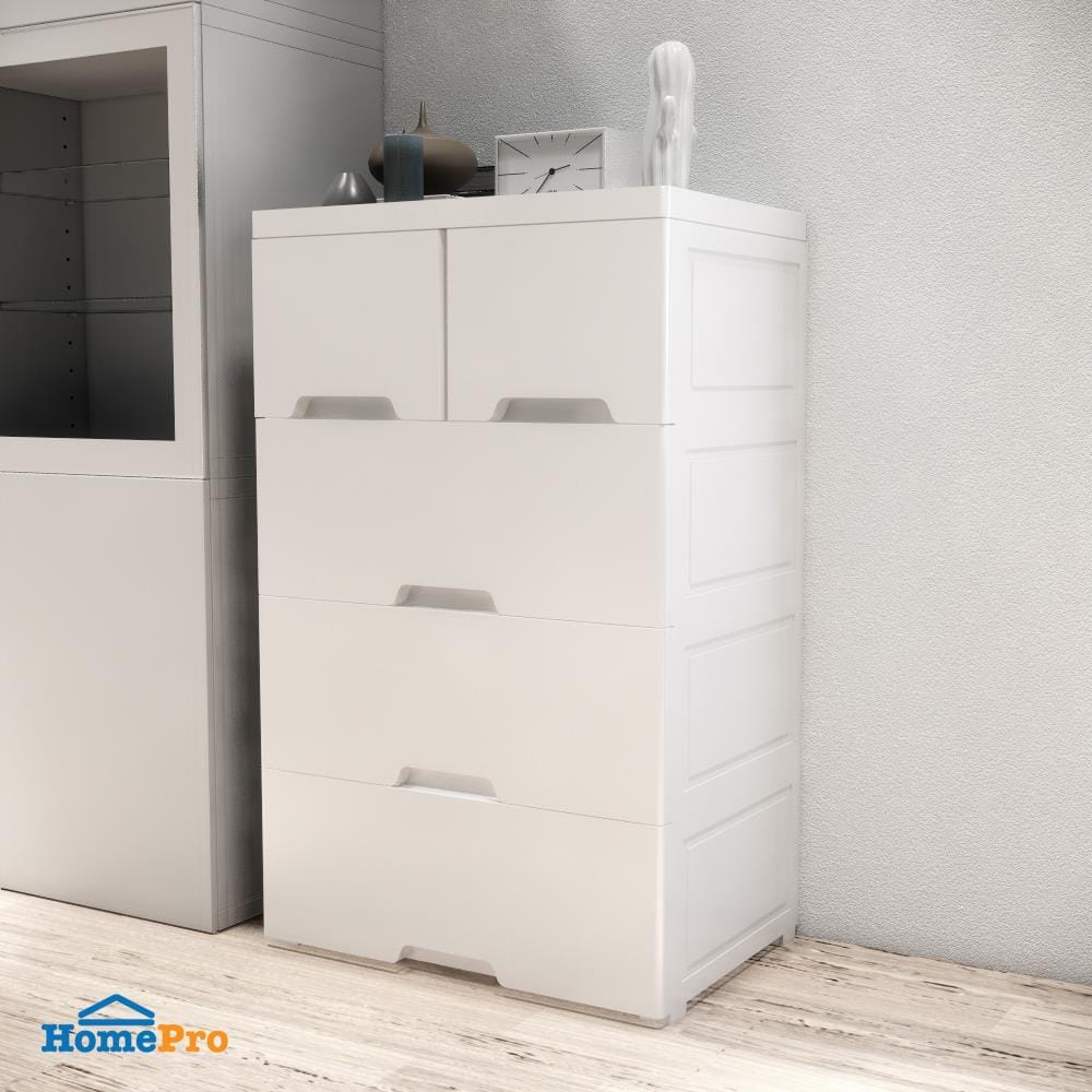 ตู้ลิ้นชัก 4 ชั้นทึบ STACKO NEAT 58x40x93.5 ซม. สีขาว