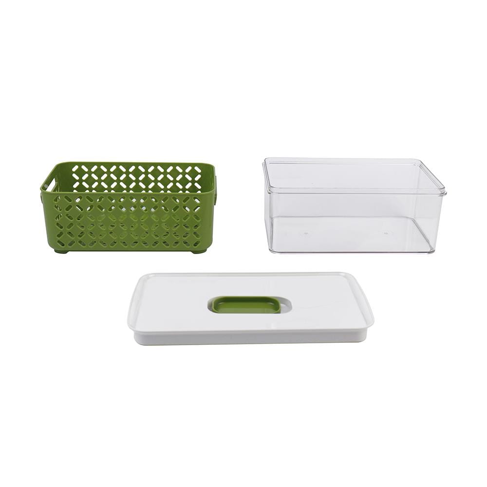 กล่องจัดเก็บในตู้เย็นซ้อนได้ SUPER LOCK 30X17.5X11.8 ซม.