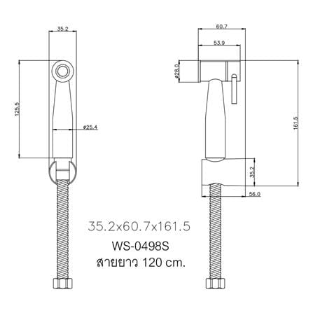 สายฉีดชำระสเตนเลสครบชุด WS-0498S_1