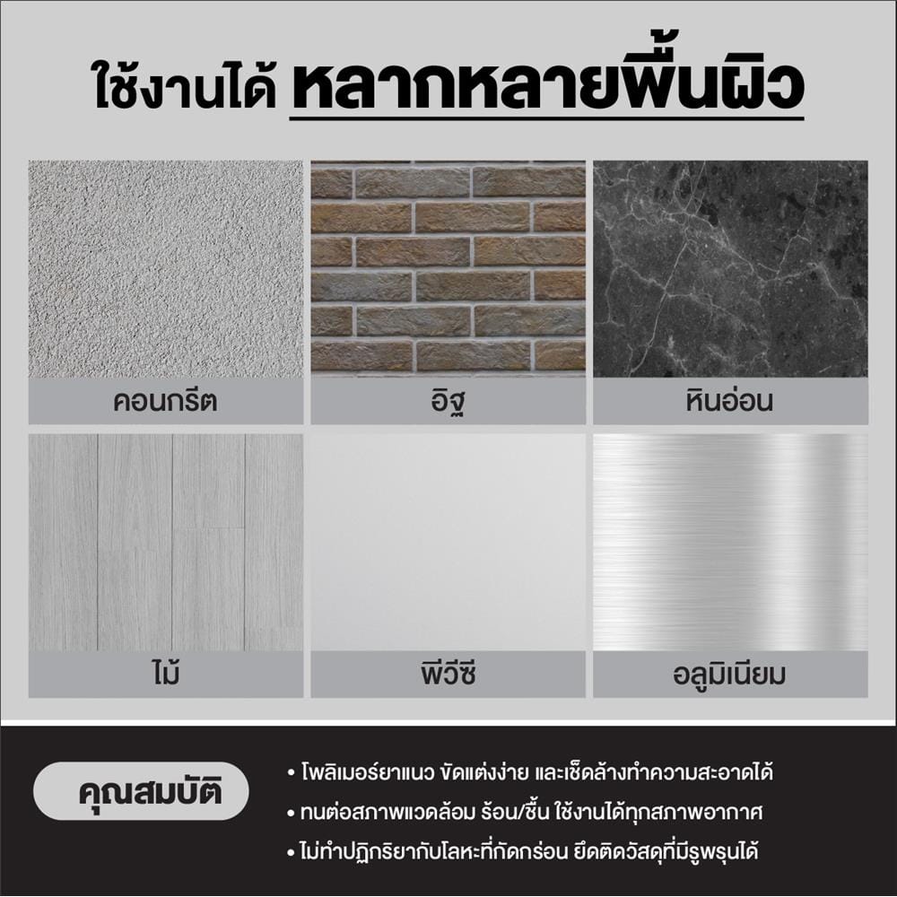 โพลิเมอร์ยาแนว 3M HYBRID&SEALANT 300 มล. สีเทา