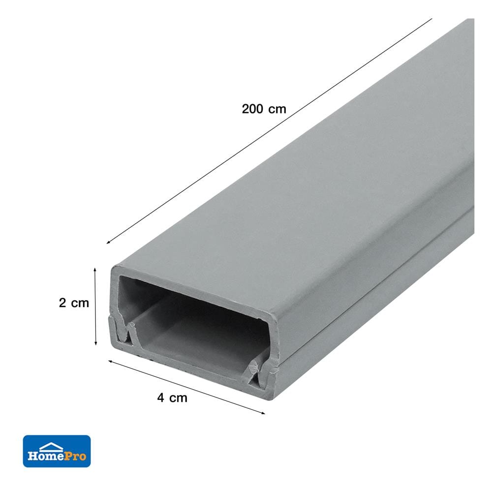 รางทรังกิ้ง ELECKTA 2x4 ซม. 2 เมตร สีเทา