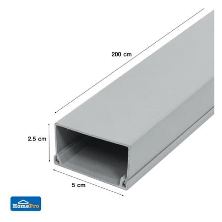 รางทรังกิ้ง ELECKTA 2.5x5 ซม. 2 เมตร สีเทา_3
