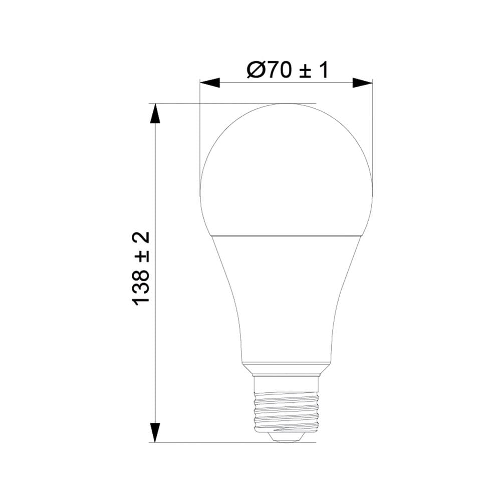 หลอด LED TOSHIBA BULB A70 15 วัตต์ DAYLIGHT E27
