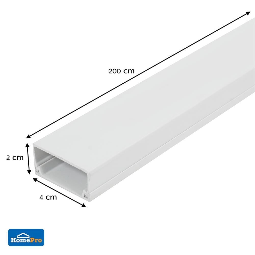 รางทรังกิ้ง ELECKTA 2x4 ซม. 2 เมตร สีขาว