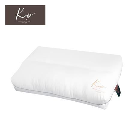 หมอนสุขภาพ ใยสังเคราะห์ KOMFY KRAFTED KONTOUR ไซส์ M 16x27 นิ้ว สีขาว_0