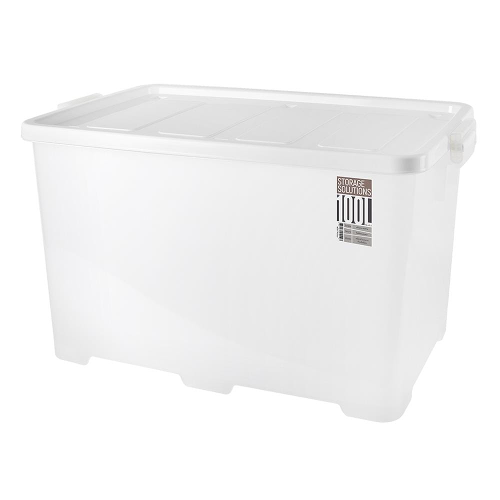 กล่องเก็บของ มีล้อ ฝาล็อค STACKO 72.9x47.3x42.8 ซม. สีขาว