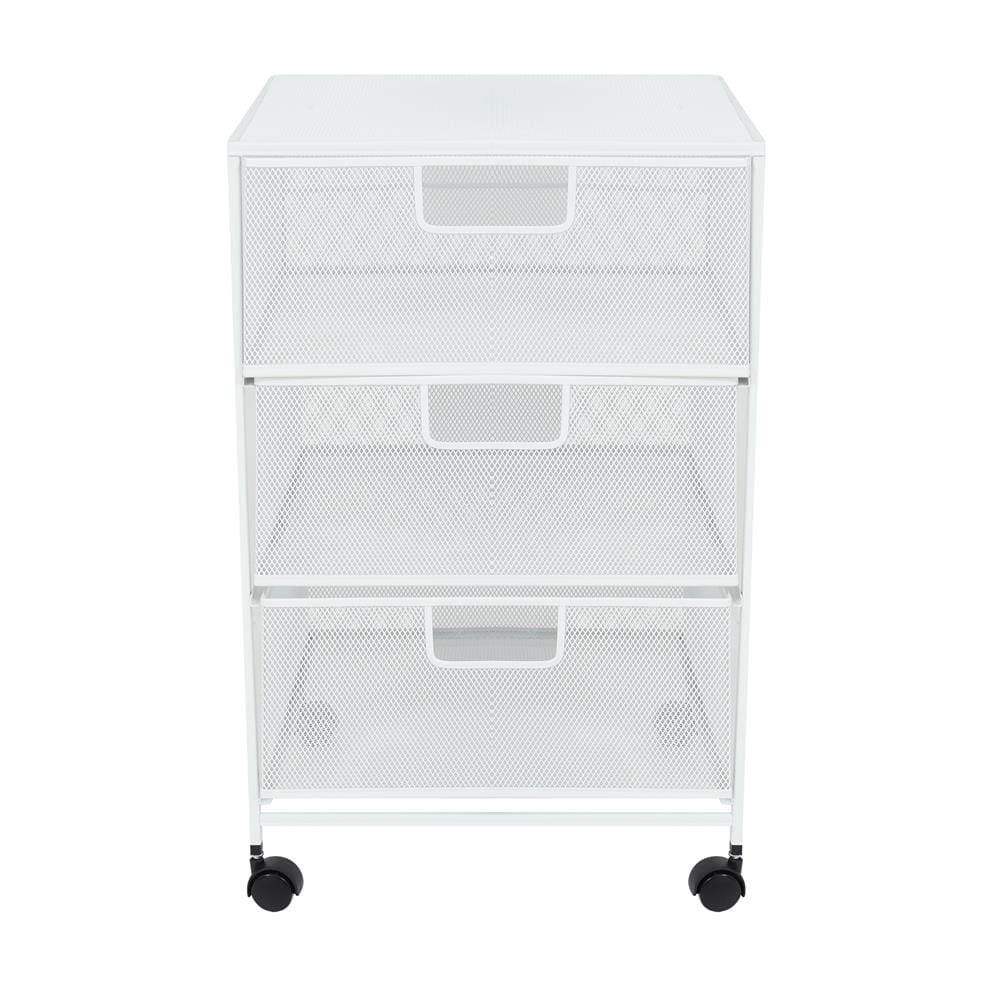 ชั้นลิ้นชักเหล็ก 3 ชั้น STACKO BILA 35.5x37.5x56 ซม. สีขาว