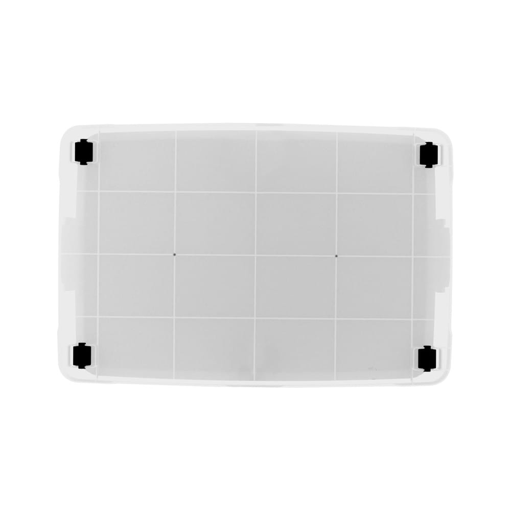 กล่องเก็บของมีล้อ ฝาล็อค STACKO 63x42x30.5 ซม. 50 ลิตร สีขาว