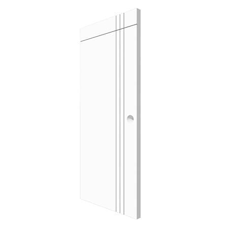 ประตูภายนอก UPVC PARAZZO PUN08 80X200 ซม. สีขาว เจาะลูกบิด_1