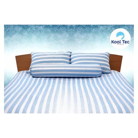 ชุดผ้าปูที่นอน 5 ฟุต 5 ชิ้น KOOLTEC COOLING STRIPE สีฟ้า