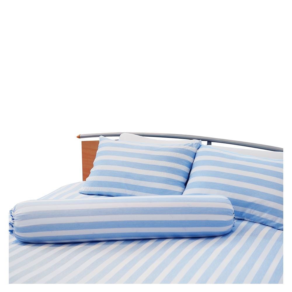 ชุดผ้าปูที่นอน 6 ฟุต 5 ชิ้น KOOLTEC COOLING STRIPE สีฟ้า