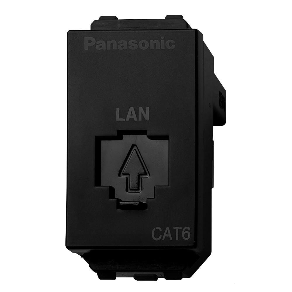 เต้ารับคอมพิวเตอร์ PANASONIC CAT6 WEGN24886  สีดำ