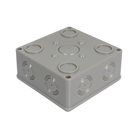 กล่องพลาสติกกันน้ำ ฝาใส ELECKTA 4x4 นิ้ว สีเทา_1