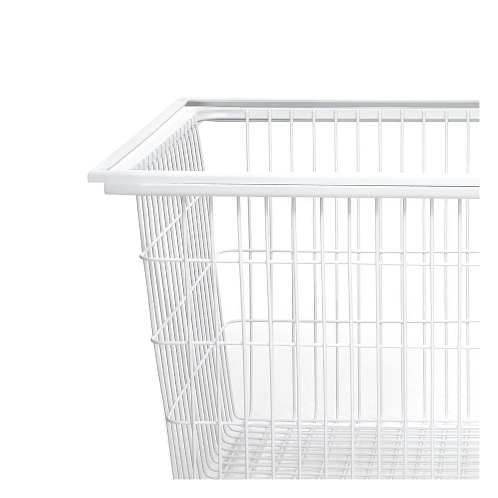 ตะกร้าทรงลึกพร้อมเฟรม STACKO FLEXI 60x40x28 ซม. สีขาว