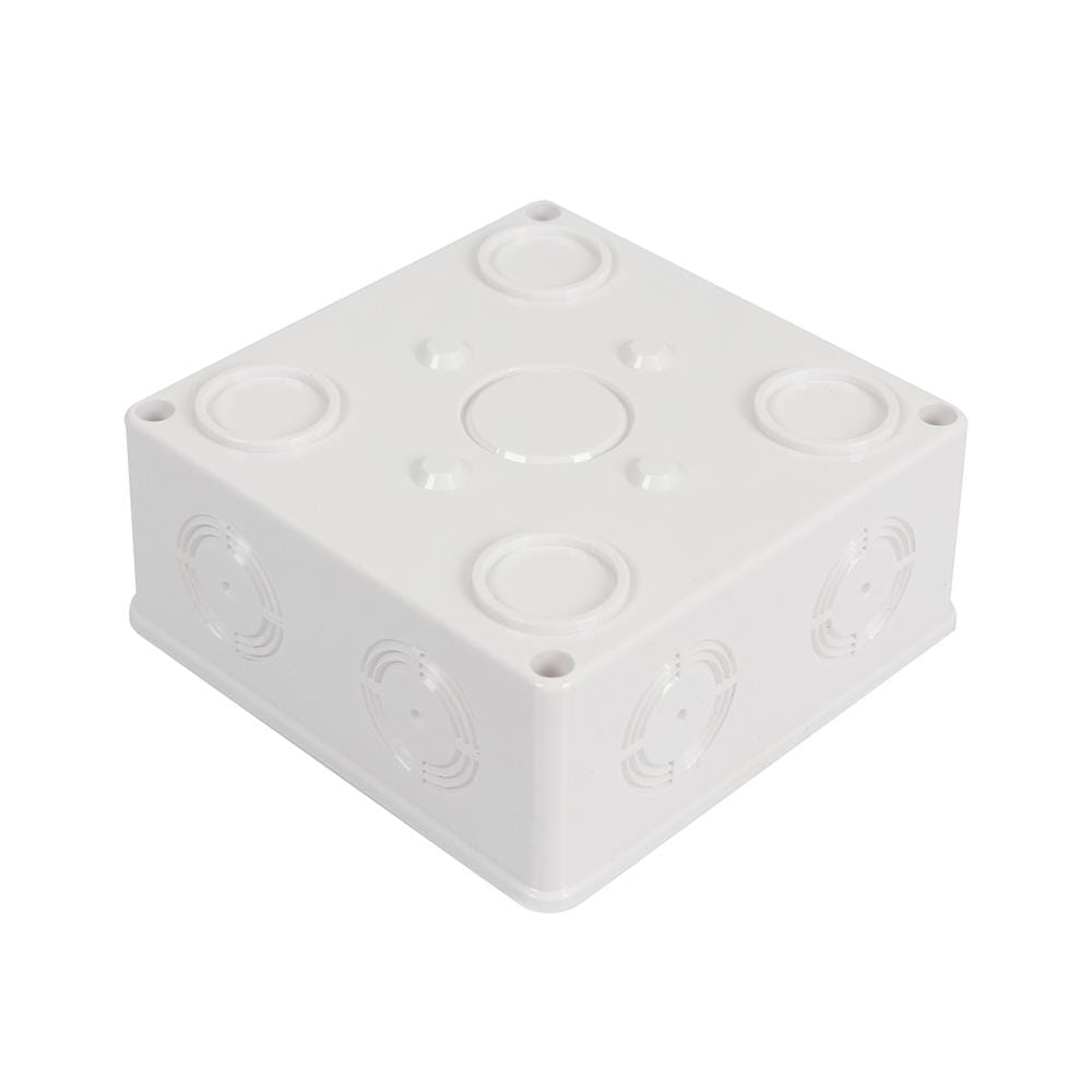กล่องพลาสติกกันน้ำ ฝาใส ELECKTA 4x4 นิ้ว สีขาว