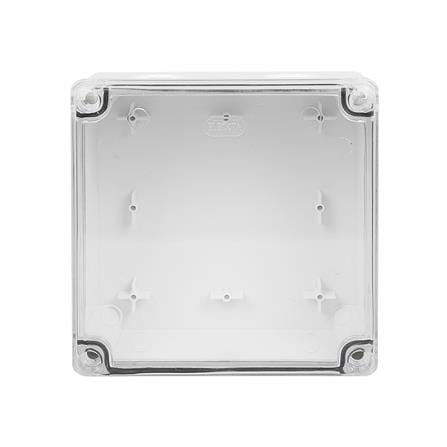 กล่องพลาสติกกันน้ำ ฝาใส ELEKTRA 6x6 นิ้ว สีขาว
