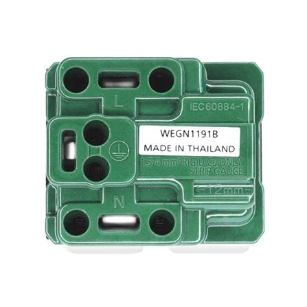 เต้ารับเดี่ยว 3 ขา มีกราวด์ PANASONIC WEGN 1191 สีดำ_1
