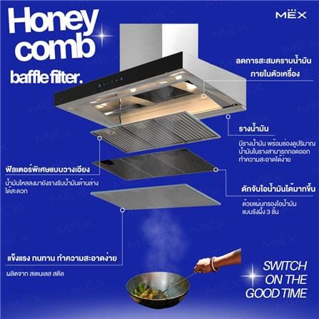 เครื่องดูดควันกระโจม MEX K638BFX90 90 ซม._10