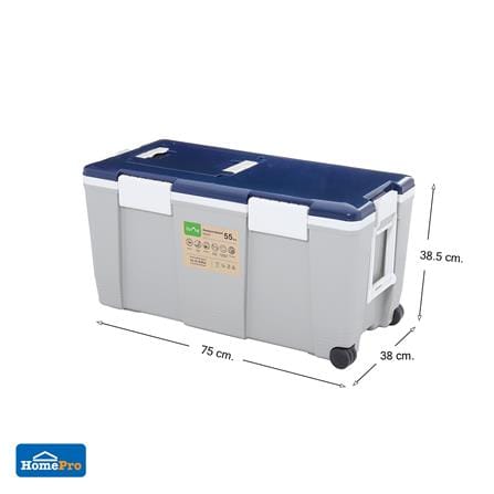 ถังแช่อเนกประสงค์ SPRING 55 ลิตร สีเทา/น้ำเงิน_9