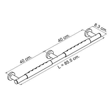 ราวมือจับ แบบตรง I-SPA BD-CA-GRA85A(GR) 85 ซม._2