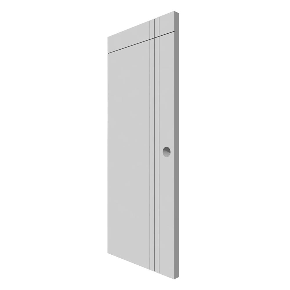 ประตูภายนอก UPVC PARAZZO PUN08 80X200 ซม. สีเทา เจาะลูกบิด