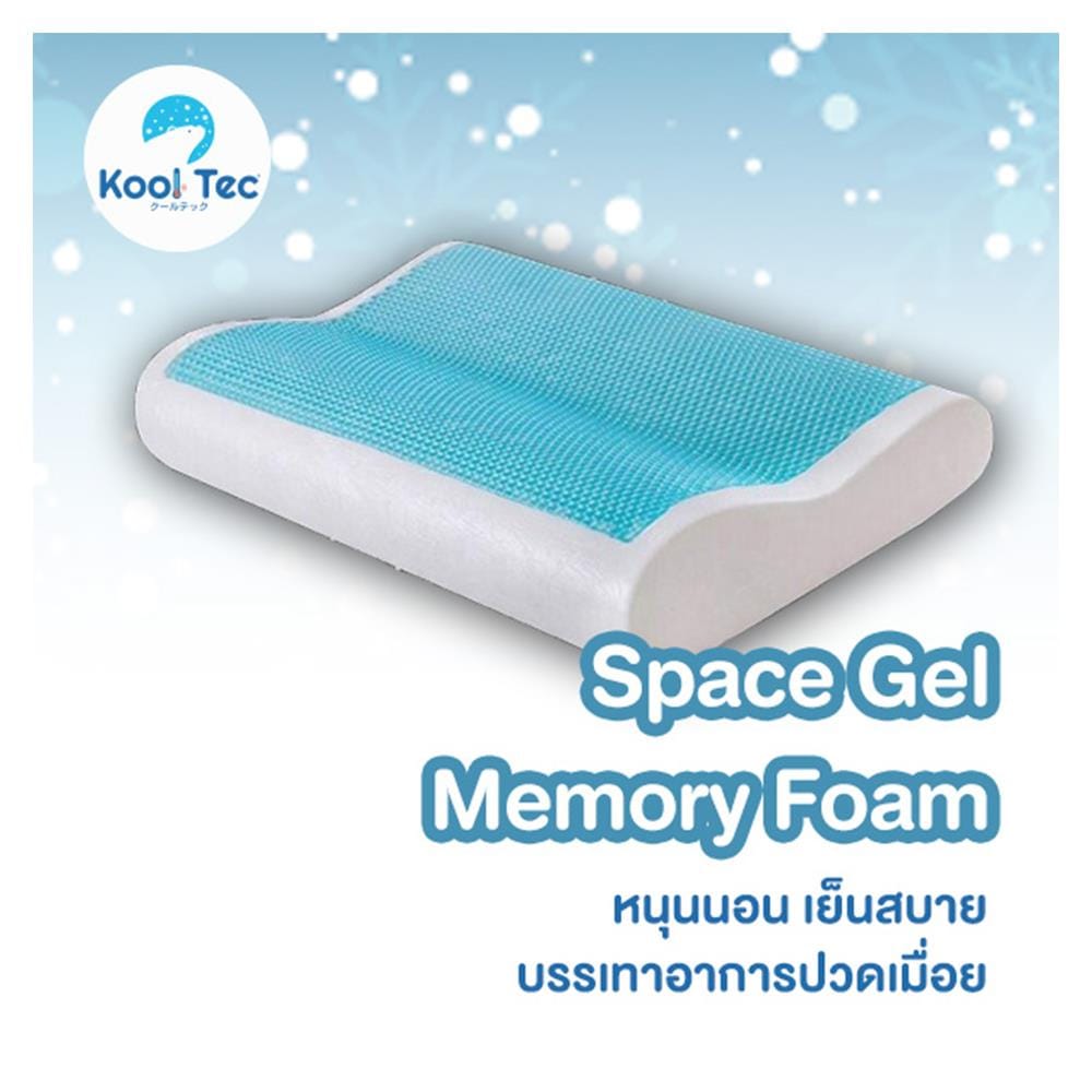 หมอนสุขภาพ เมมโมรี่โฟม KOOLTEC ERGONOMIC 60x40x9 ซม. สีขาว