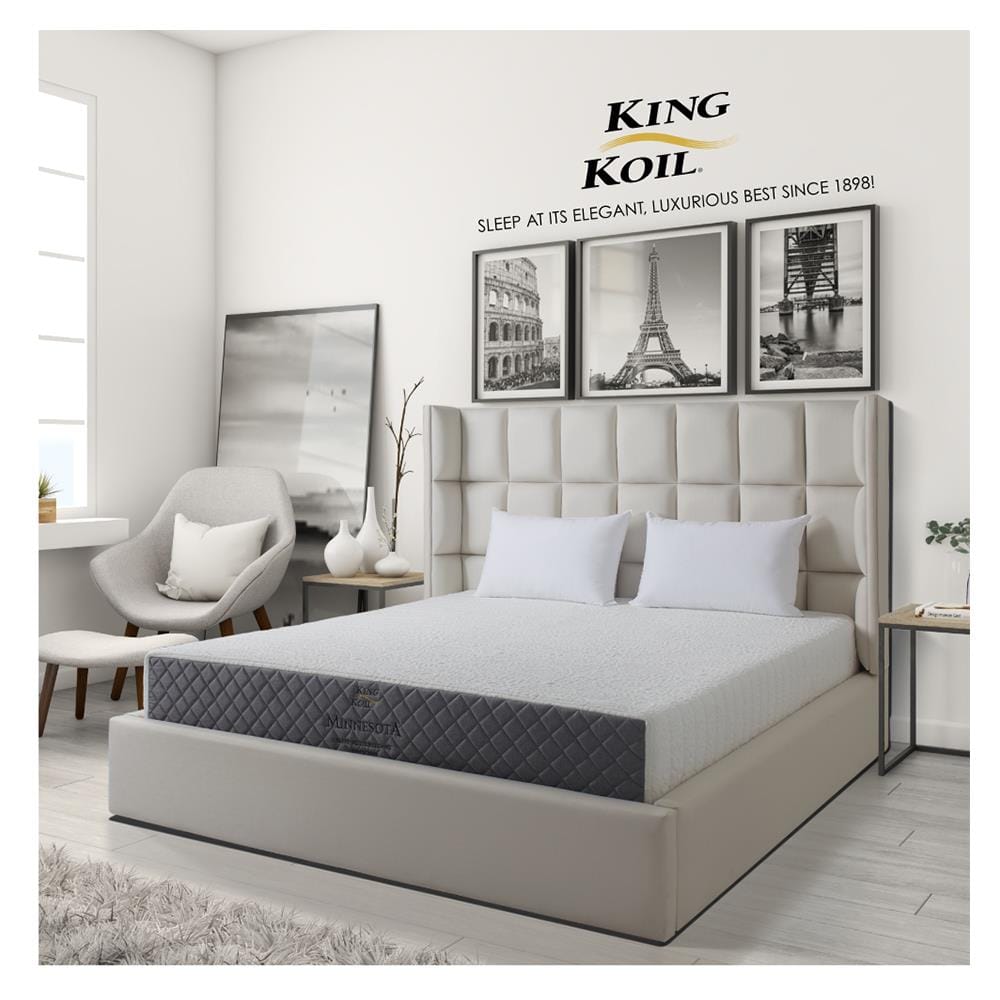 ที่นอนยางพารา 5 ฟุต สุญญากาศ KINGKOIL รุ่น MINNESOTA พร้อมชุดเครื่องนอน 7 ชิ้น