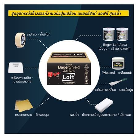 ชุดสีเท็กเจอร์ BEGER SHIELD ART EFFECTS LOFT 102 1 แกลลอน_2