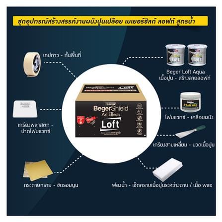 ชุดสีเท็กเจอร์ BEGER SHIELD ART EFFECTS LOFT 103 1 แกลลอน_2