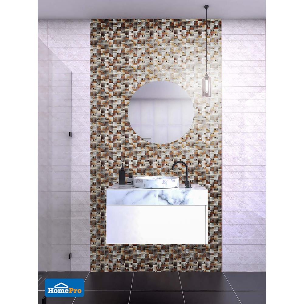 โมเสคแก้ว 30x30 ซม. HPR-204 ROSE GOLD