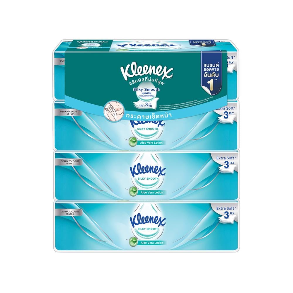 กระดาษเช็ดหน้า KLEENEX SILKY SMOOTH 70 แผ่น (แพ็ก 4 ชิ้น)