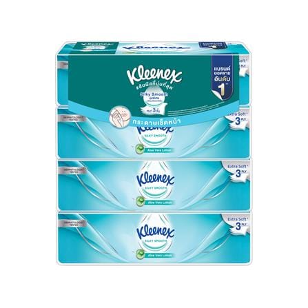 กระดาษเช็ดหน้า KLEENEX SILKY SMOOTH 70 แผ่น (แพ็ก 4 ชิ้น)_0