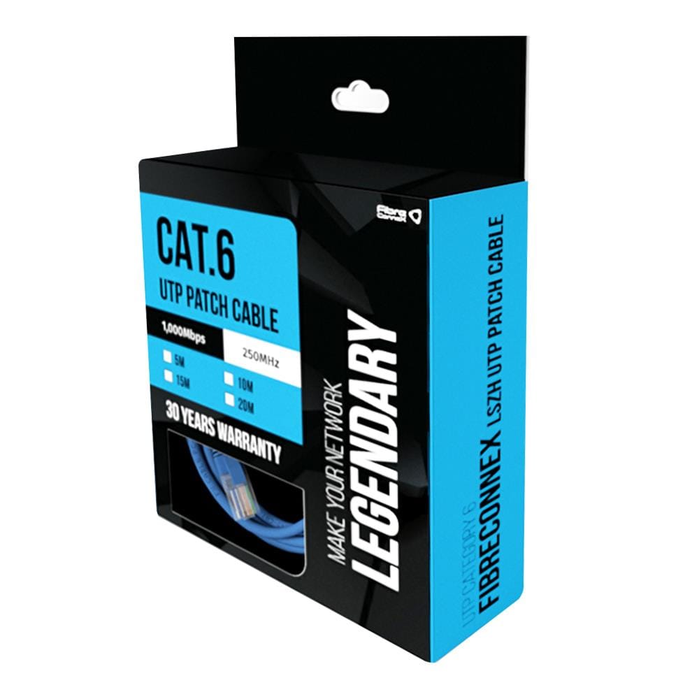 สาย LAN CAT6 FIBRECONNEX 3 ม. สีฟ้า