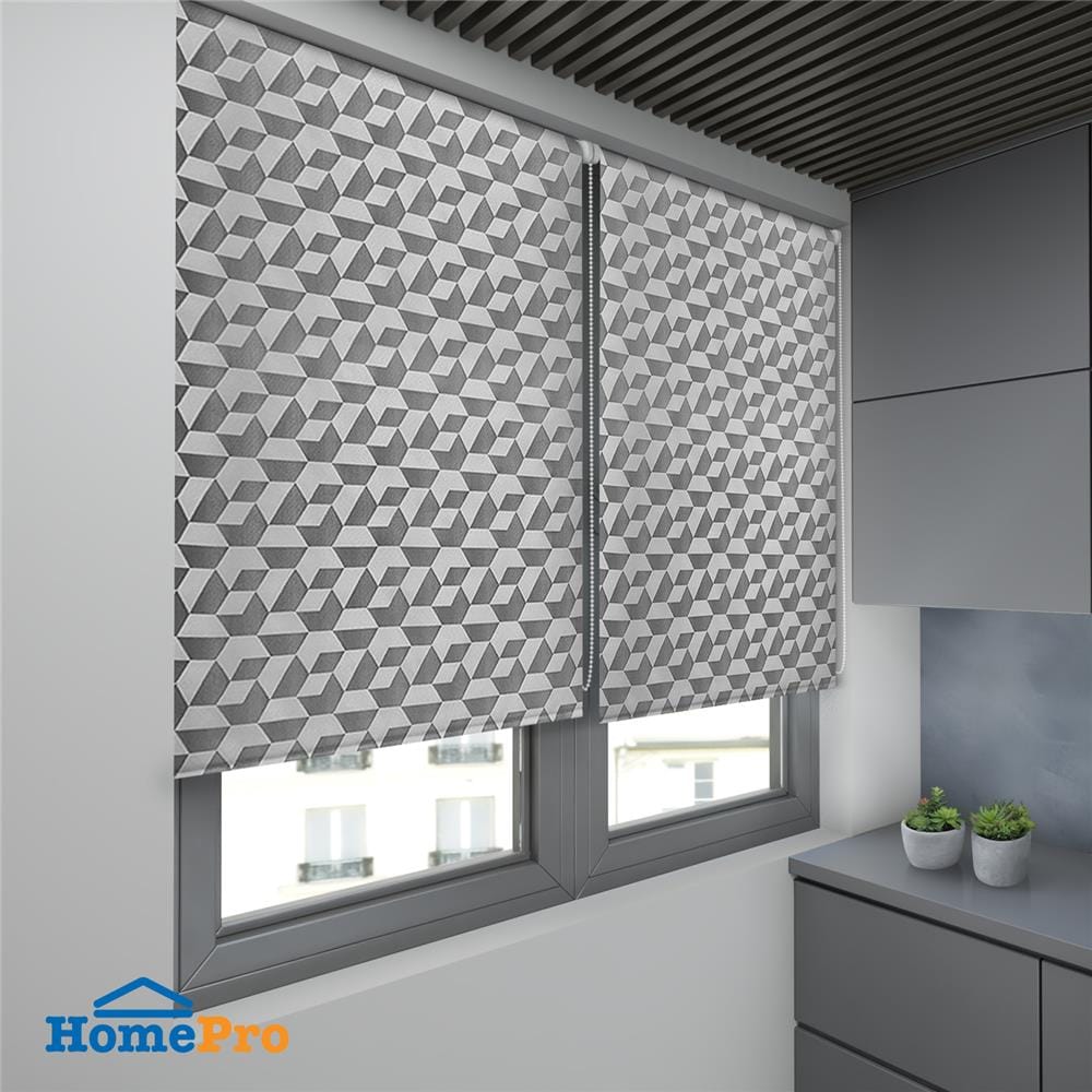 ผ้าม่านม้วน HOME LIVING STYLE HEXA 70x160 ซม. สีเทา