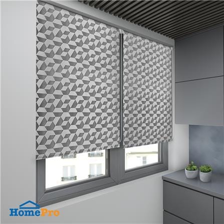 ผ้าม่านม้วน HOME LIVING STYLE HEXA 70x160 ซม. สีเทา_2