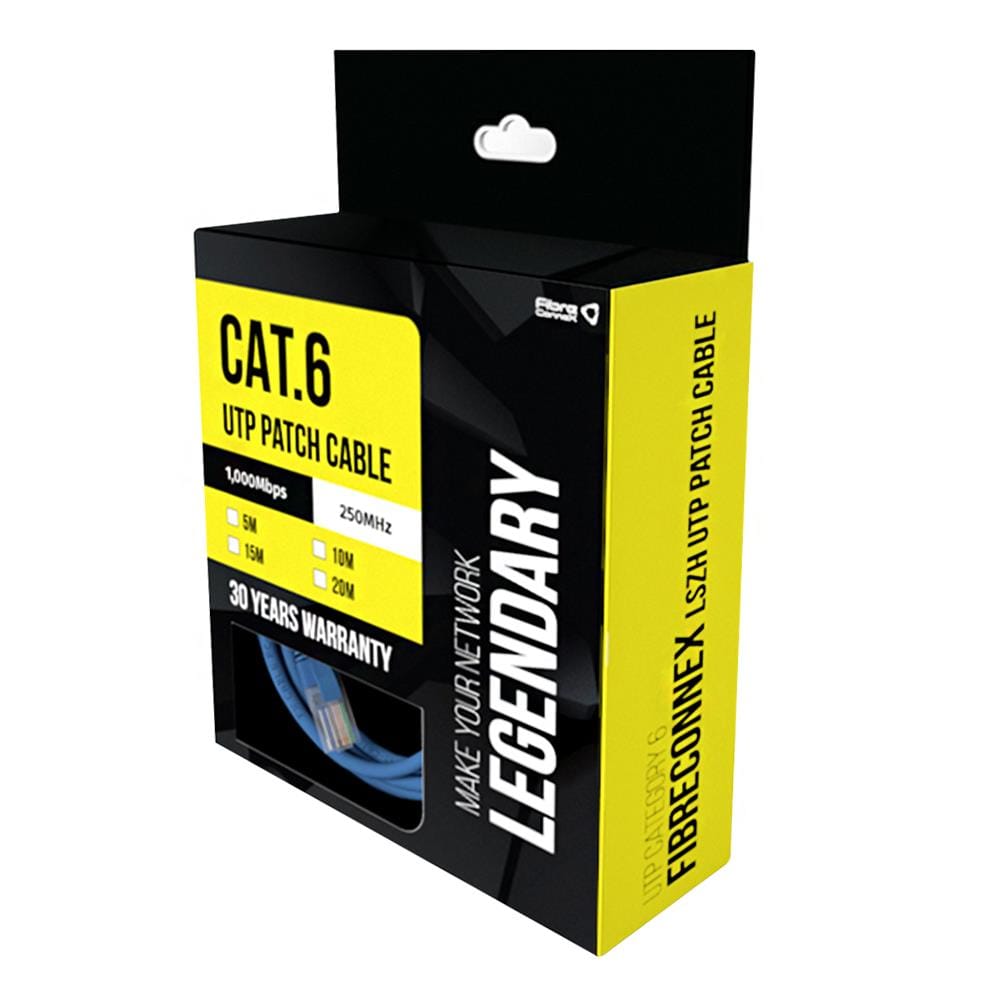 สาย LAN CAT6 FIBRECONNEX 15 ม. สีฟ้า