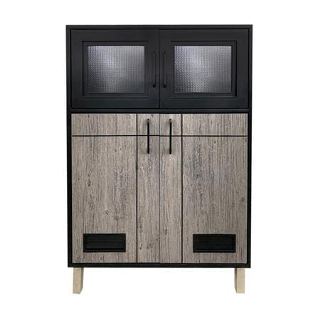 ตู้กับข้าวตั้งพื้น CABIN CHIC 84.4x125 ซม. สี GREY OAK