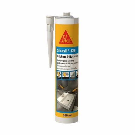 ซิลิโคนไร้กรดกันเชื้อรา SIKA SIKASIL-129 300 มล. สีขาว_0