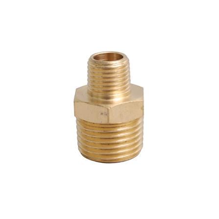 ข้อต่อทองเหลือง เกลียวนอก-นอก HI-TOP MM 4-2 หุน (1/2-1/4 นิ้ว) สีทอง_0