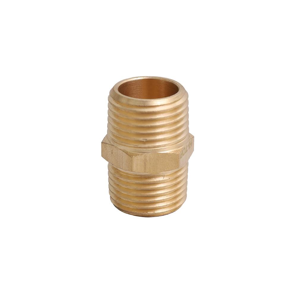 ข้อต่อเกลียวนอก-นอก HI-TOP MM 4-4 หุน (1/2-1/2 นิ้ว) สีทอง